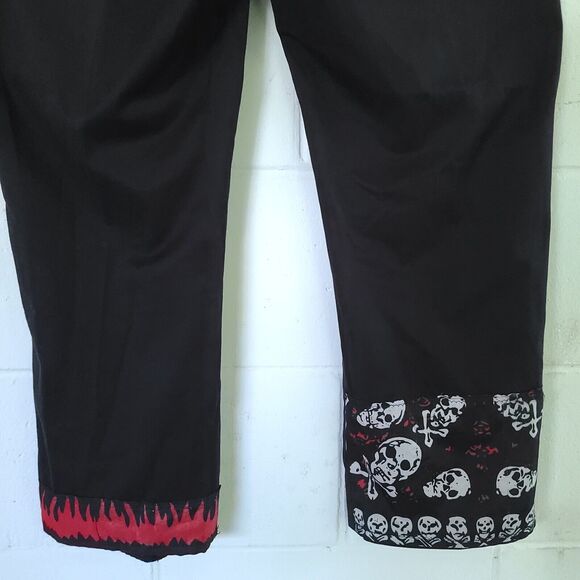 Crust Punk Perry Ellis Custom Pants Sz 36x29 Goth Metal Moto Rock Hiphop Grunge - Picture 9 of 16